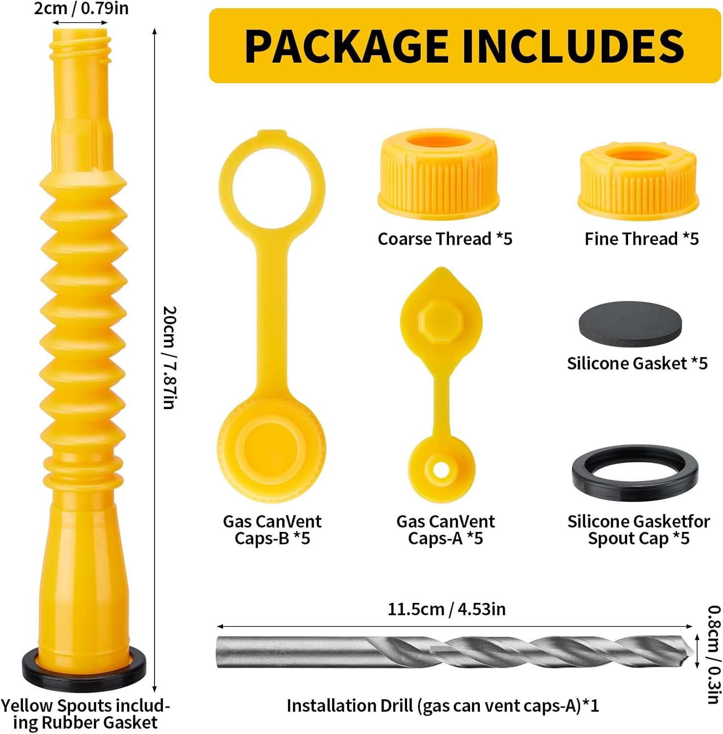 Thumbnail 4 de 5-Pack Gas Can Nozzle Replacement ⚙
