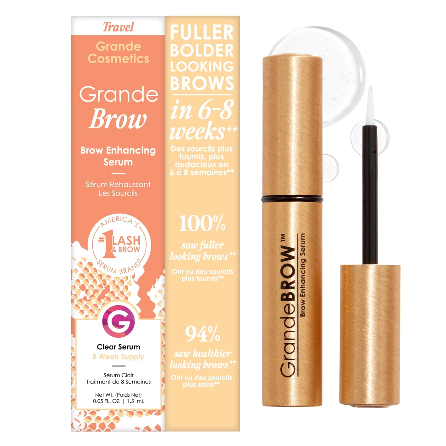 Imagen de GrandeBROW Brow Enhancing Serum by Grande Cosmetics — 1.5mL, 8-Week Supply en OfertitasTOP