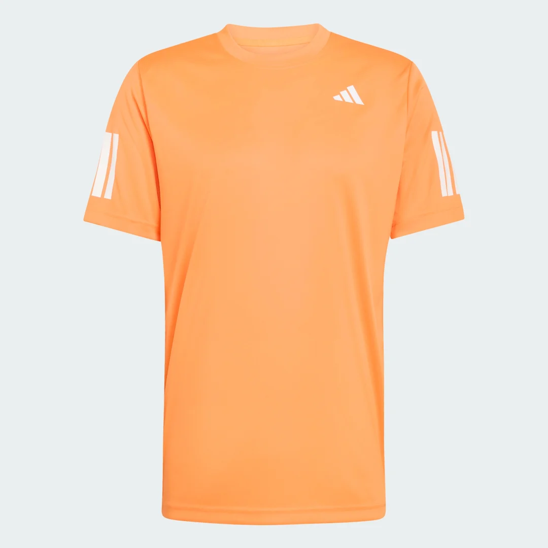 Detalle 2 de Camiseta Club Tennis Climacool 3-Stripes de Adidas: comodidad y estilo para entrenar en naranja