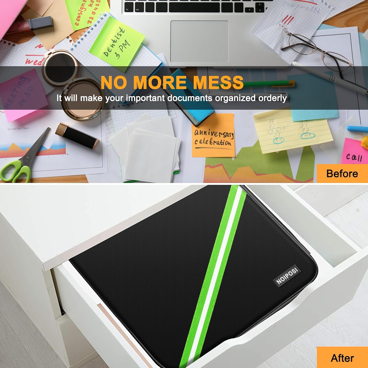 Thumbnail 6 de Noiposi Feuerfeste Dokumententasche 5200℉ 📁