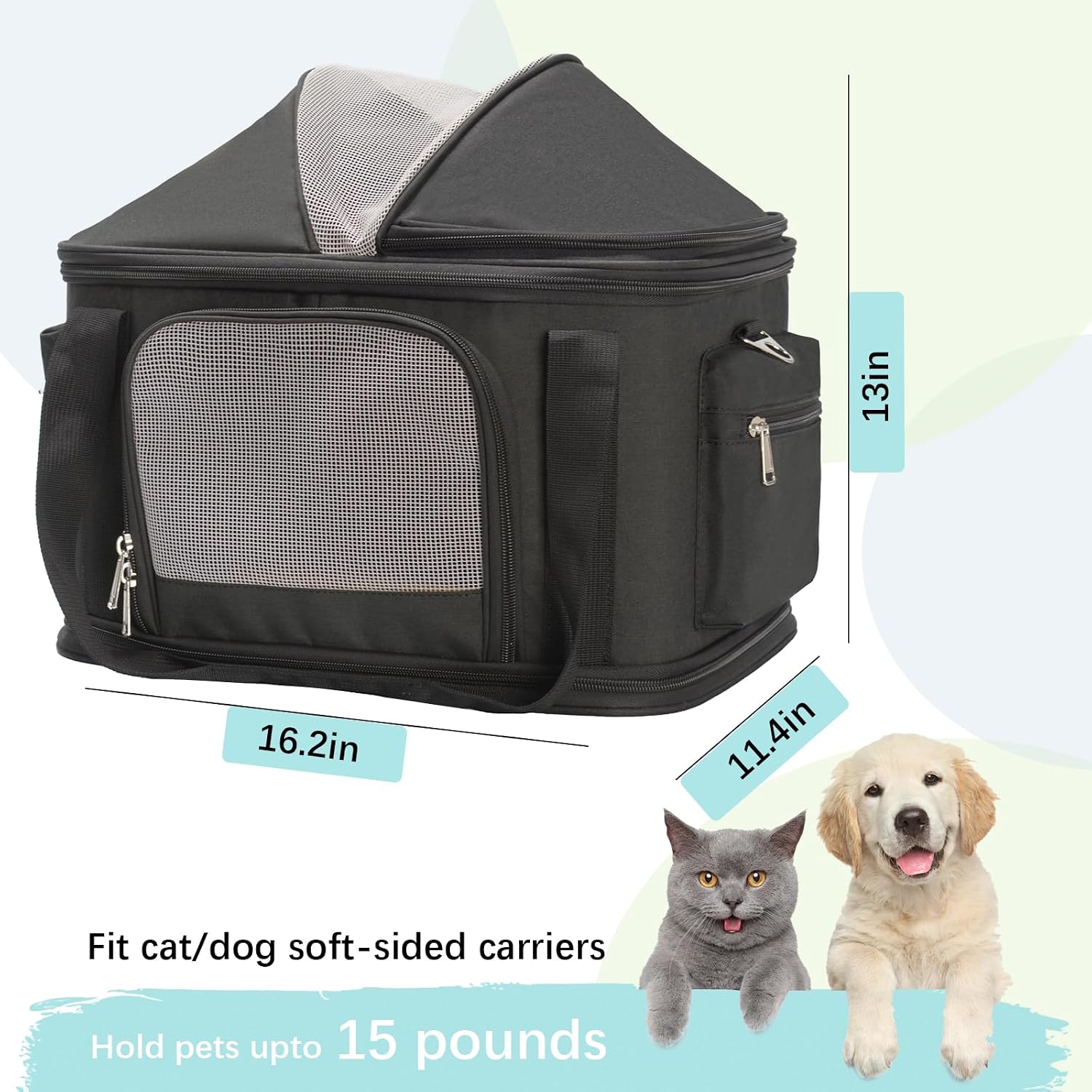 Detalle 2 de Expandable Pet Carrier, 16.2 x 11.4 x 13 in.