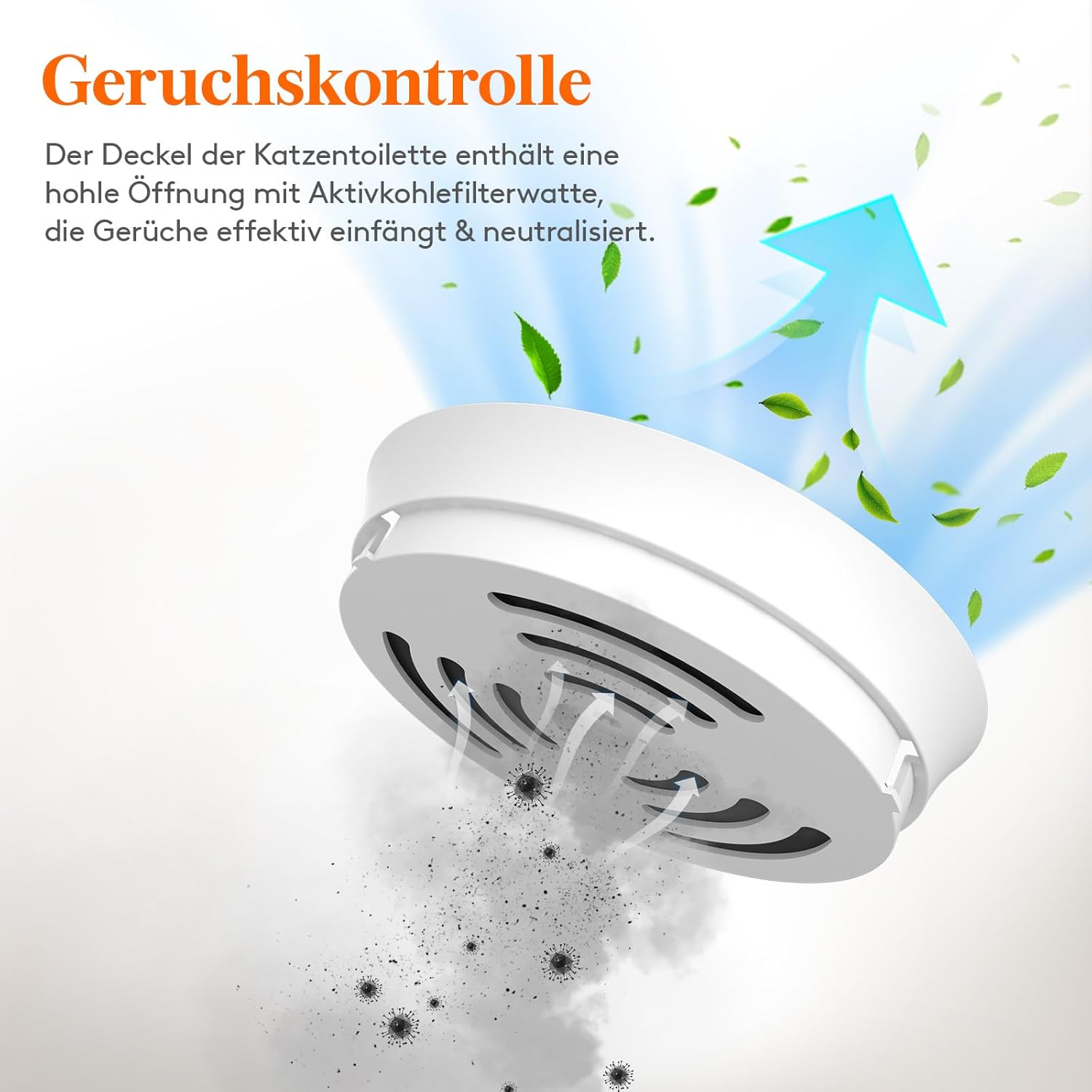 Detalle de Lifewit Katzenklo Blumentopf mit Pflanze & Schaufel - Katzentoilette XXL