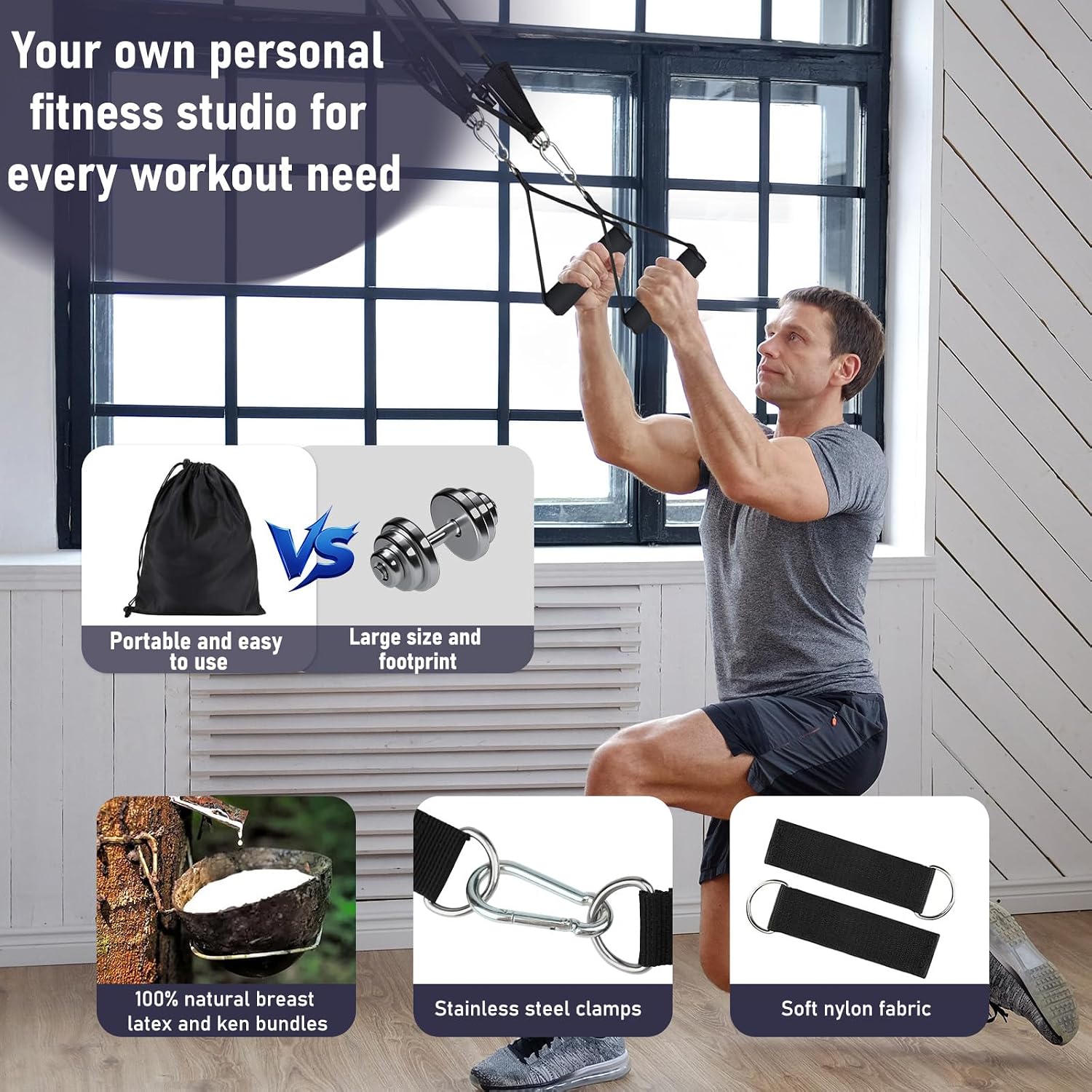 Detalle 1 de JATEKA Elastici Fitness set 5 livelli resistenza