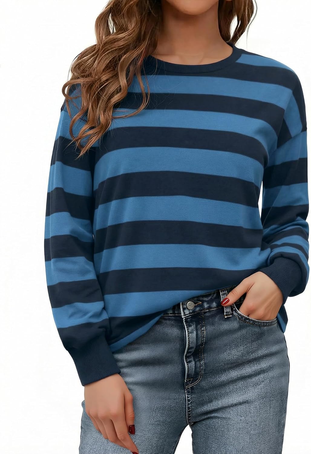 Detalle de Sweatshirt Oversized Sweatshirt gestreift