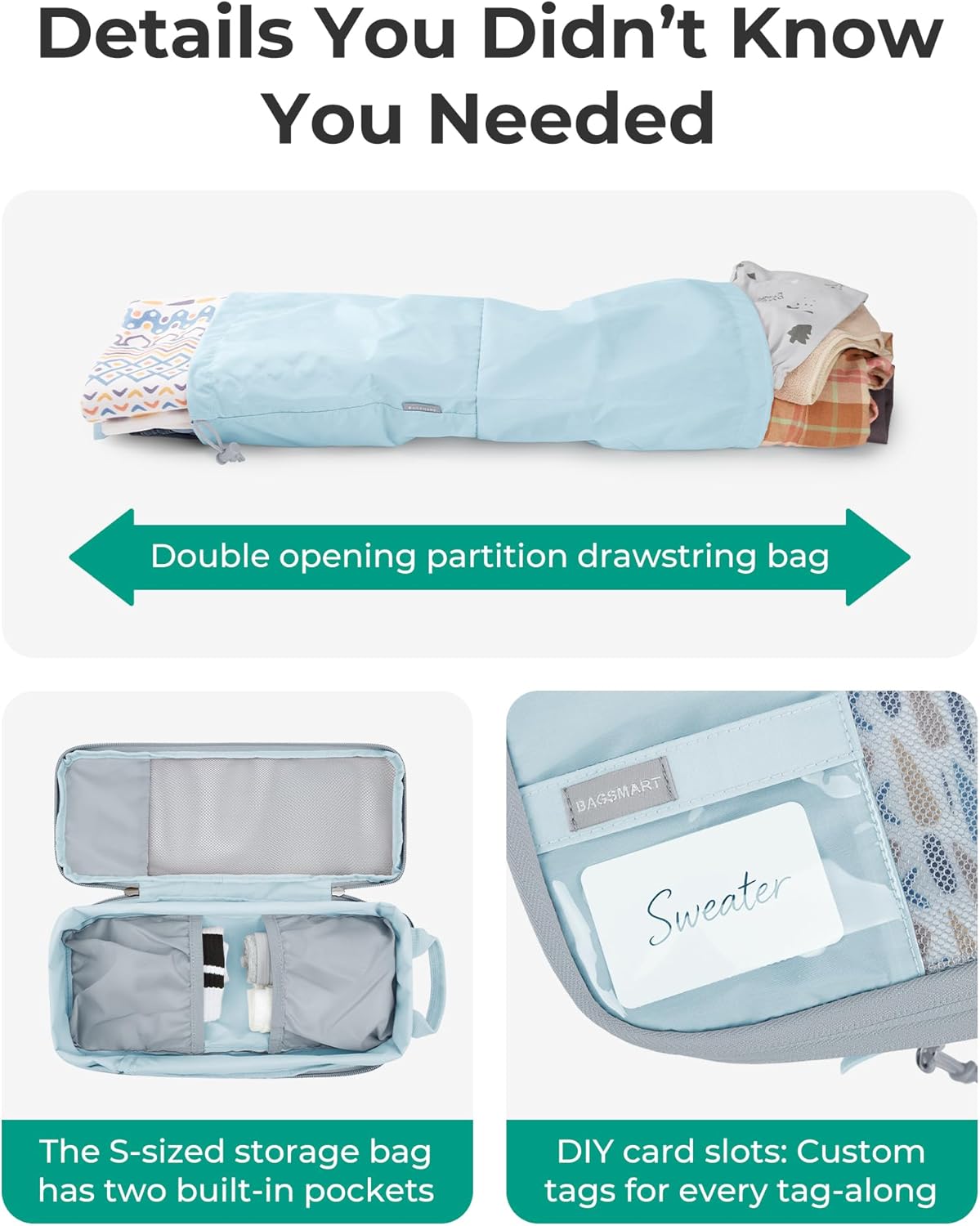 Thumbnail 4 de BAGSMART Compression Packing Cubes 6-Set
