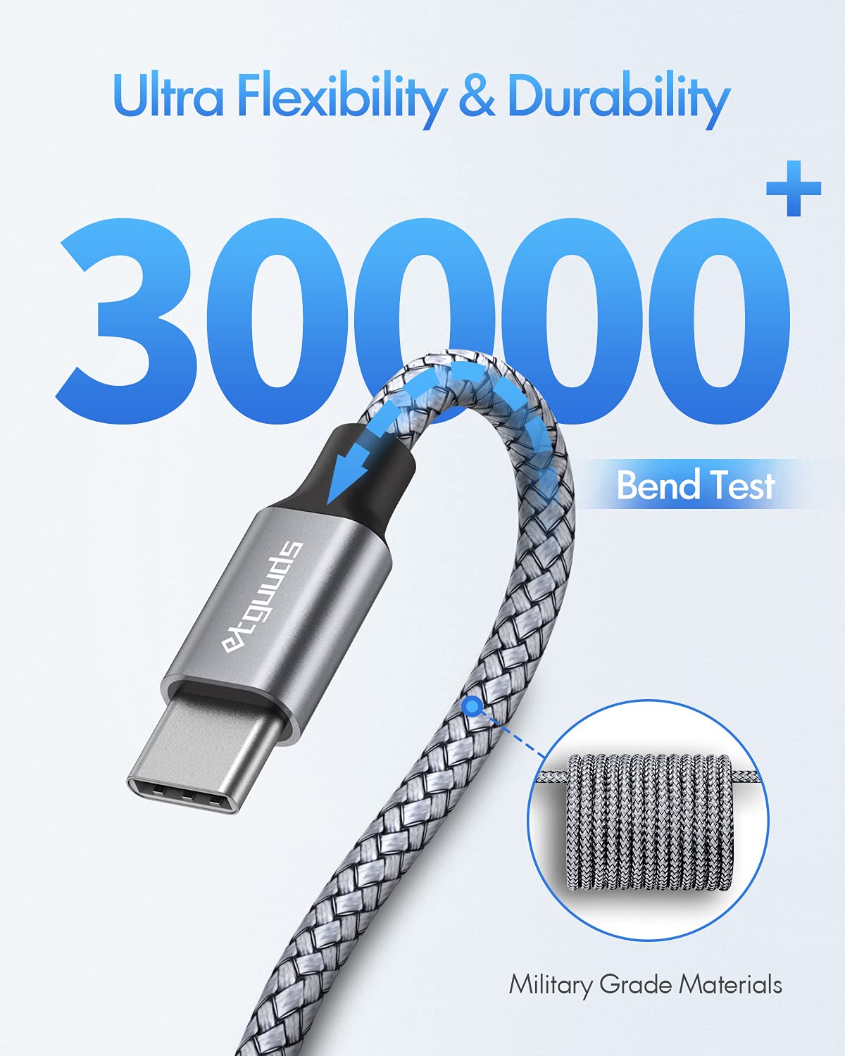 Thumbnail 3 de etguuds 2er USB‑C auf USB‑C Kabel (3 m) mit 100 W Power Delivery 3.0