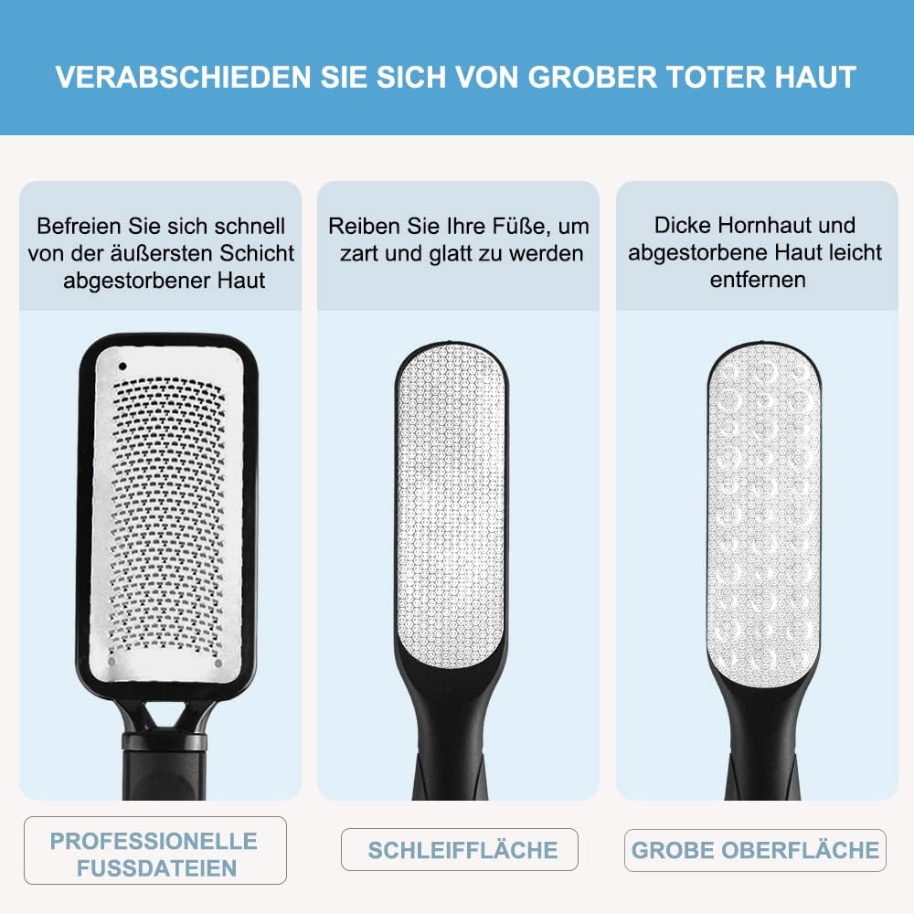 Detalle de WUJUN Hornhaut-Hobel & Fußraspel 2er-Set