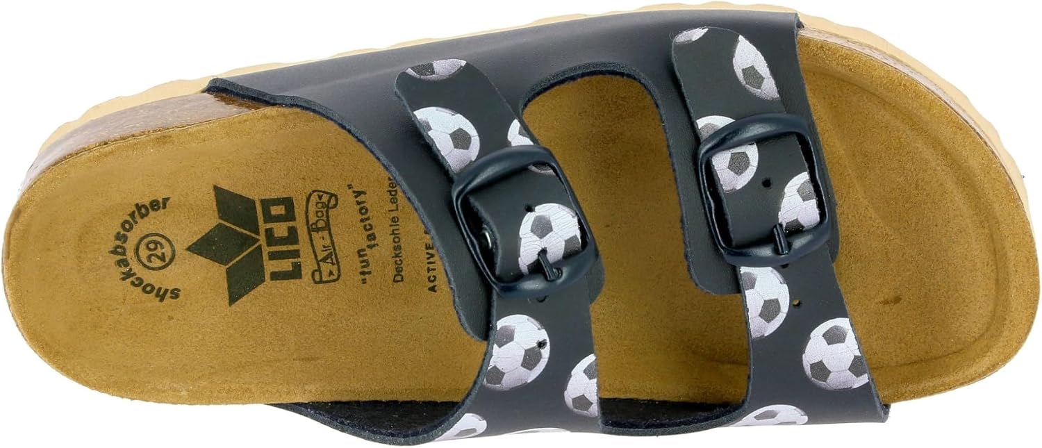 Detalle de Lico Unisex Kinder Bioline Kids Pantoletten – komfortable Sandale mit verstellbaren Schnallen