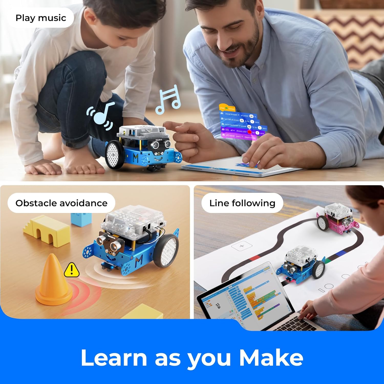 Thumbnail 5 de Makeblock mBot Coding Robot for Kids (8-12): Scratch & Arduino Compatible Educational Robot Kit
