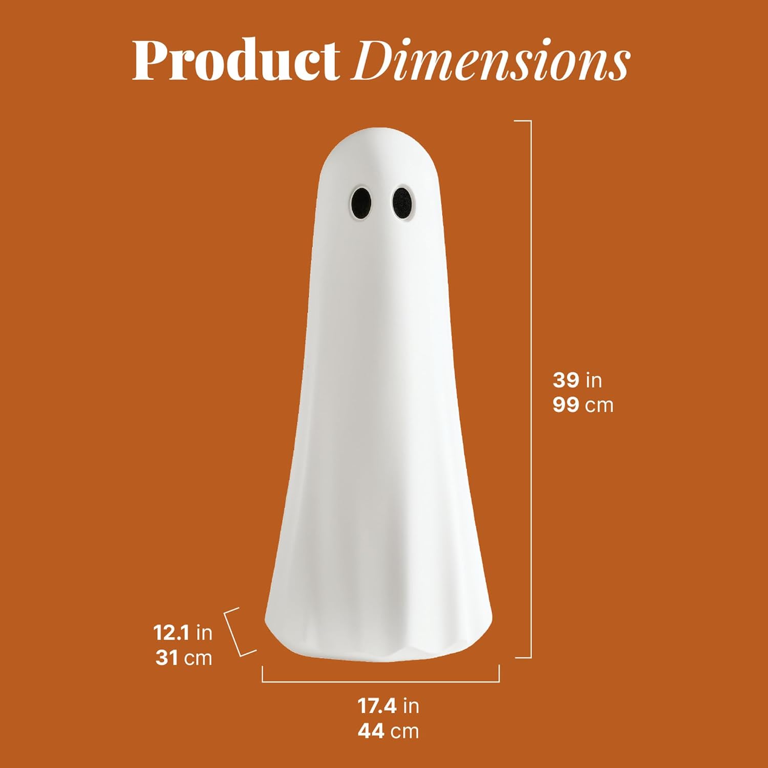 Detalle de Step2 564002 Boo Buddy Halloween Ghost Statues, 2-Pack, 40-Inch
