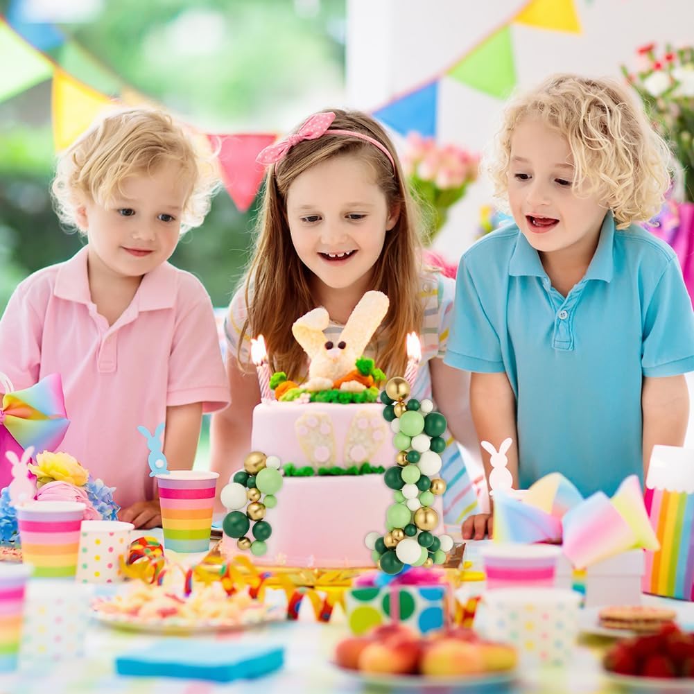 Thumbnail 6 de URAQT 36 Stück Tortendeko Kugeln – Grüner Reihe, Cake Topper für Geburtstag, Hochzeit, Babyparty