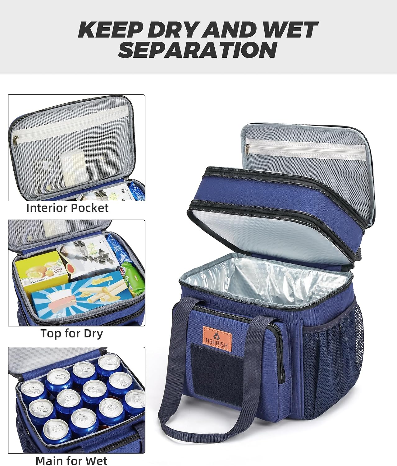 Thumbnail 2 de HSHRISH Expandable Large Tactical Lunch Box for Adults (12L–16L) in Blue