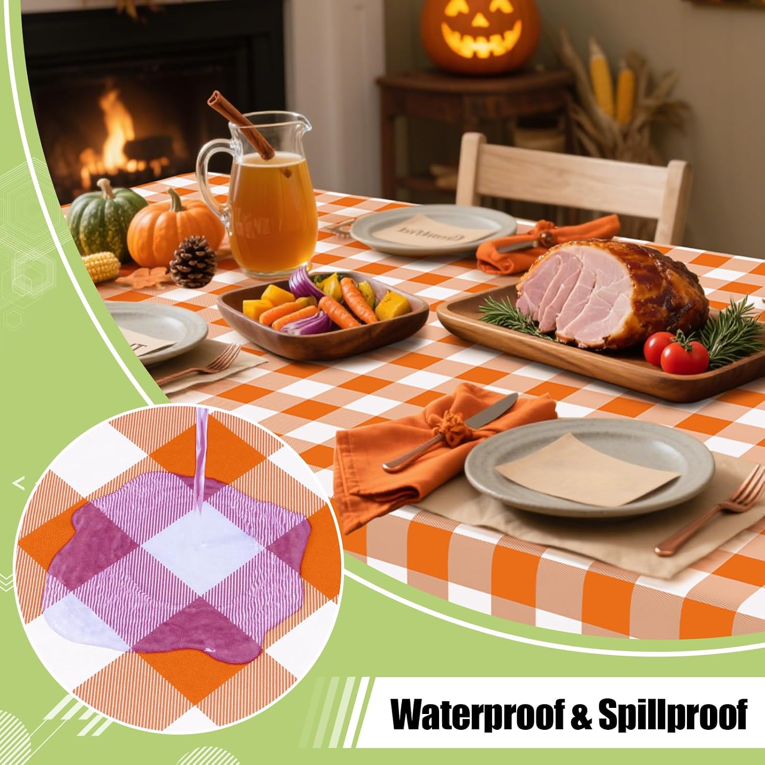Detalle 2 de Smiry Vinyl Tablecloth, 60 x 84 in.