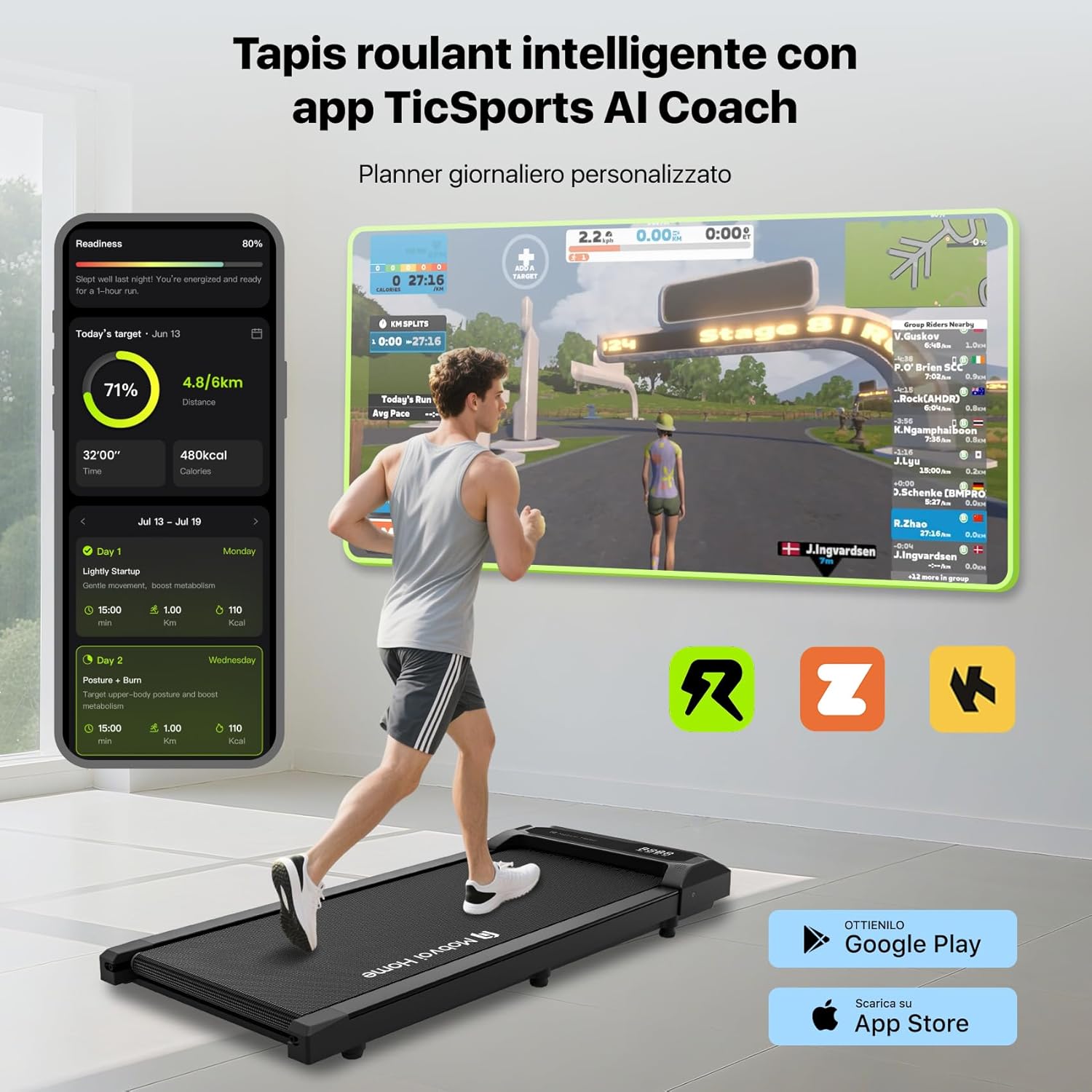 Thumbnail 4 de Mobvoi Walking Pad Tapis roulant 6 km/h