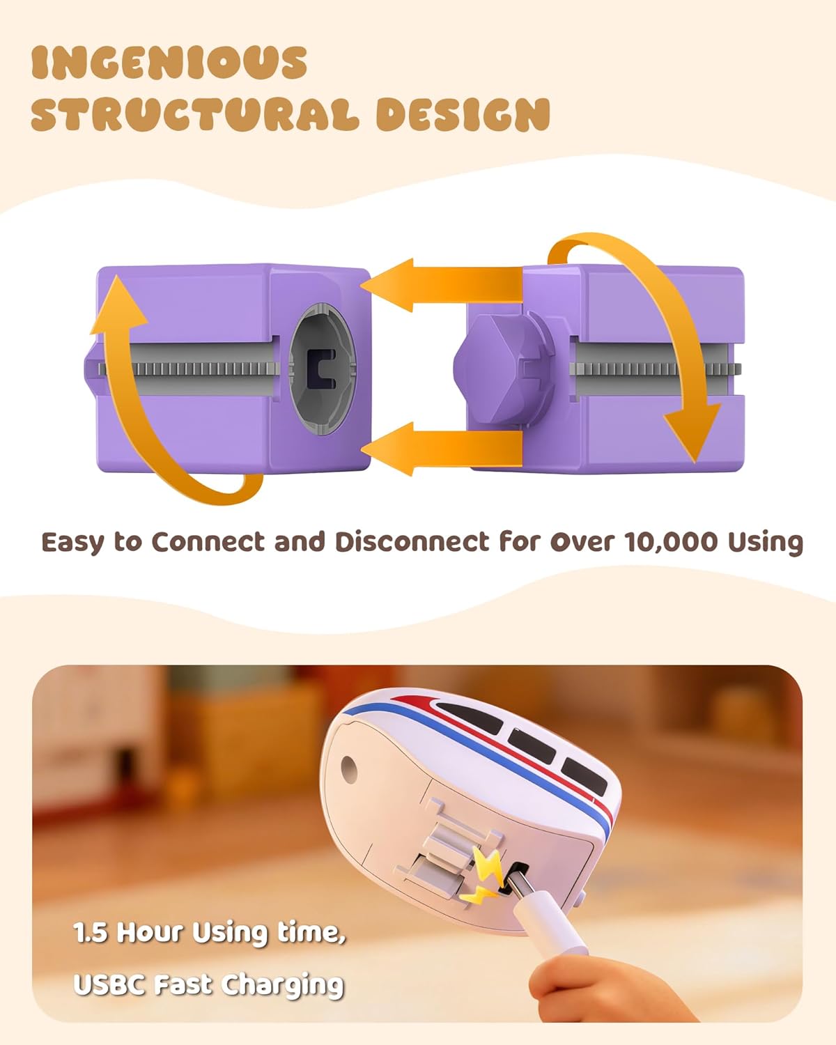 Thumbnail 3 de Innovakids 3D Magic Rail Cube Electric Train Set 121PCS: A 3D STEM Building Toy for Creative Play