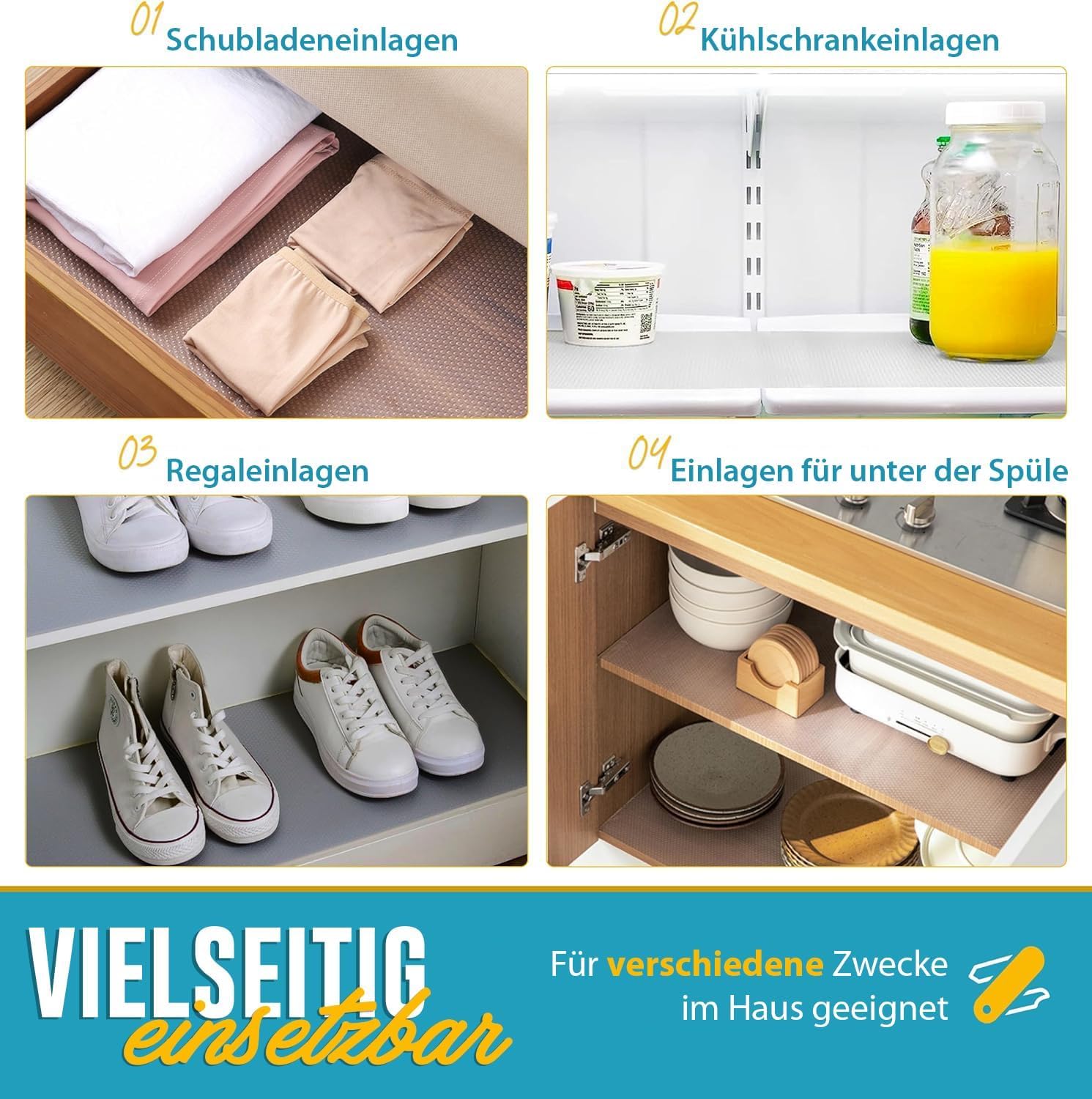 Thumbnail 3 de Linda's Essentials Schubladenmatte (60 x 500 cm) – antirutsch & abwaschbare Schrankfolie zum Zuschneiden