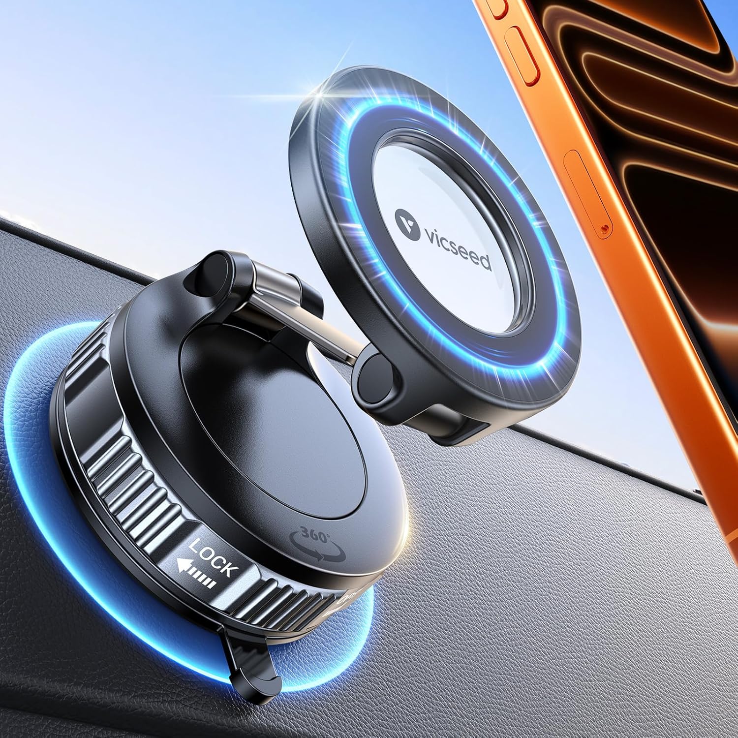 Detalle de VICSEED Magsafe Car Mount 55+KG suction