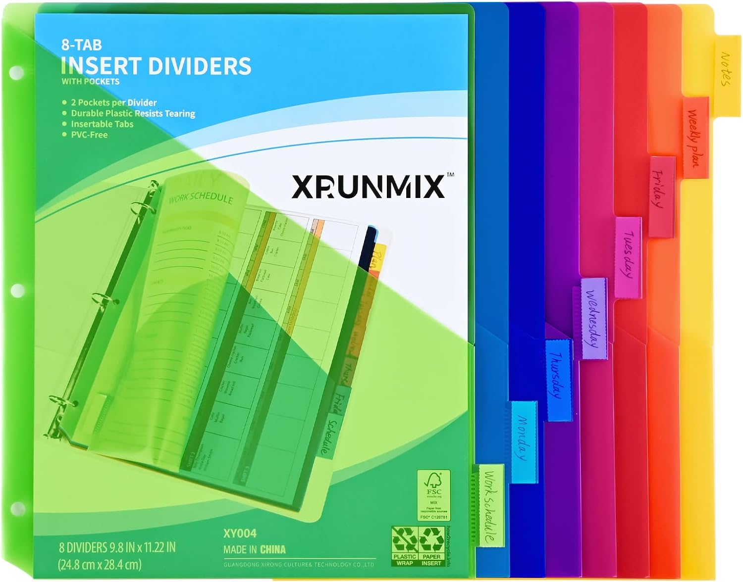 Detalle de 8-Tab Binder Dividers with Pockets