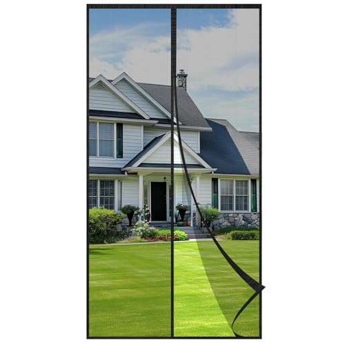 Detalle de Velway Mosquitera Puerta Magnética 90x210 cm – Cortina Mosquiteras para Puerta Exterior (Negro)