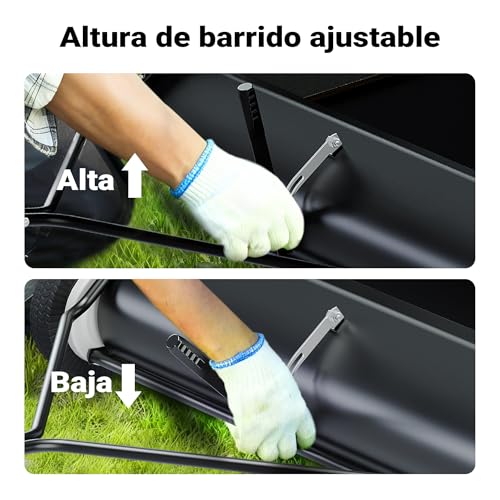 Thumbnail 3 de Wiltec Barredora de césped 105 cm de ancho de barrido con tolva de 365 l para tractor de conducción
