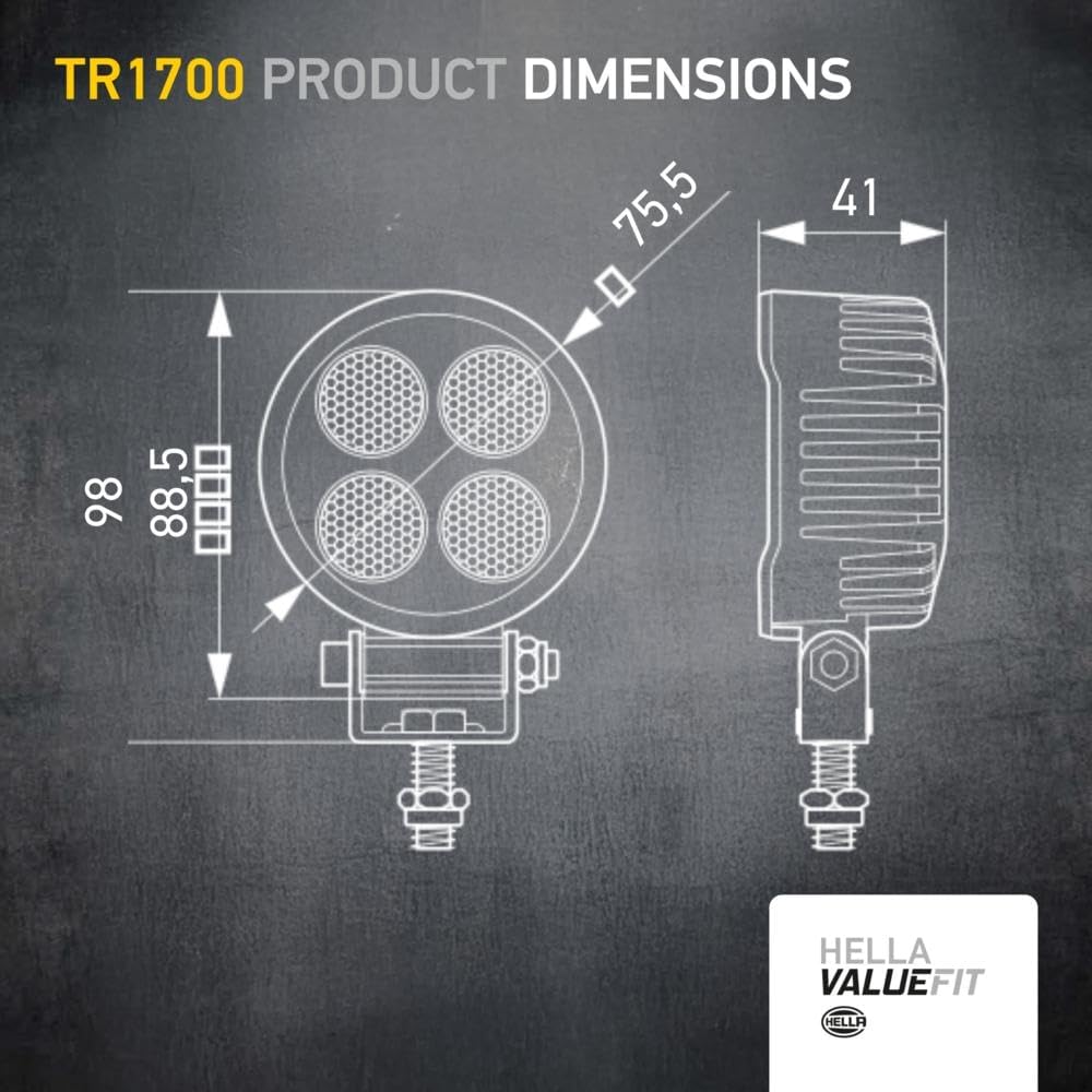 Detalle de HELLA 1G0 357 111-002 Led-Projecteur De Travail Tr1700 – 24/12V