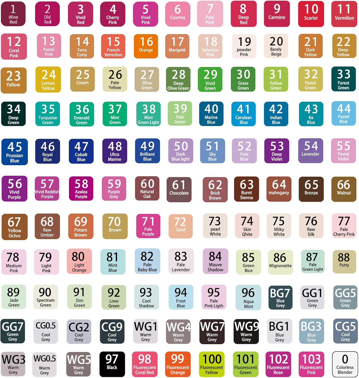 Detalle 2 de Feutres à alcool Twinmarkers 121 couleurs – lot professionnel 2 pointes avec étui et blender incolore