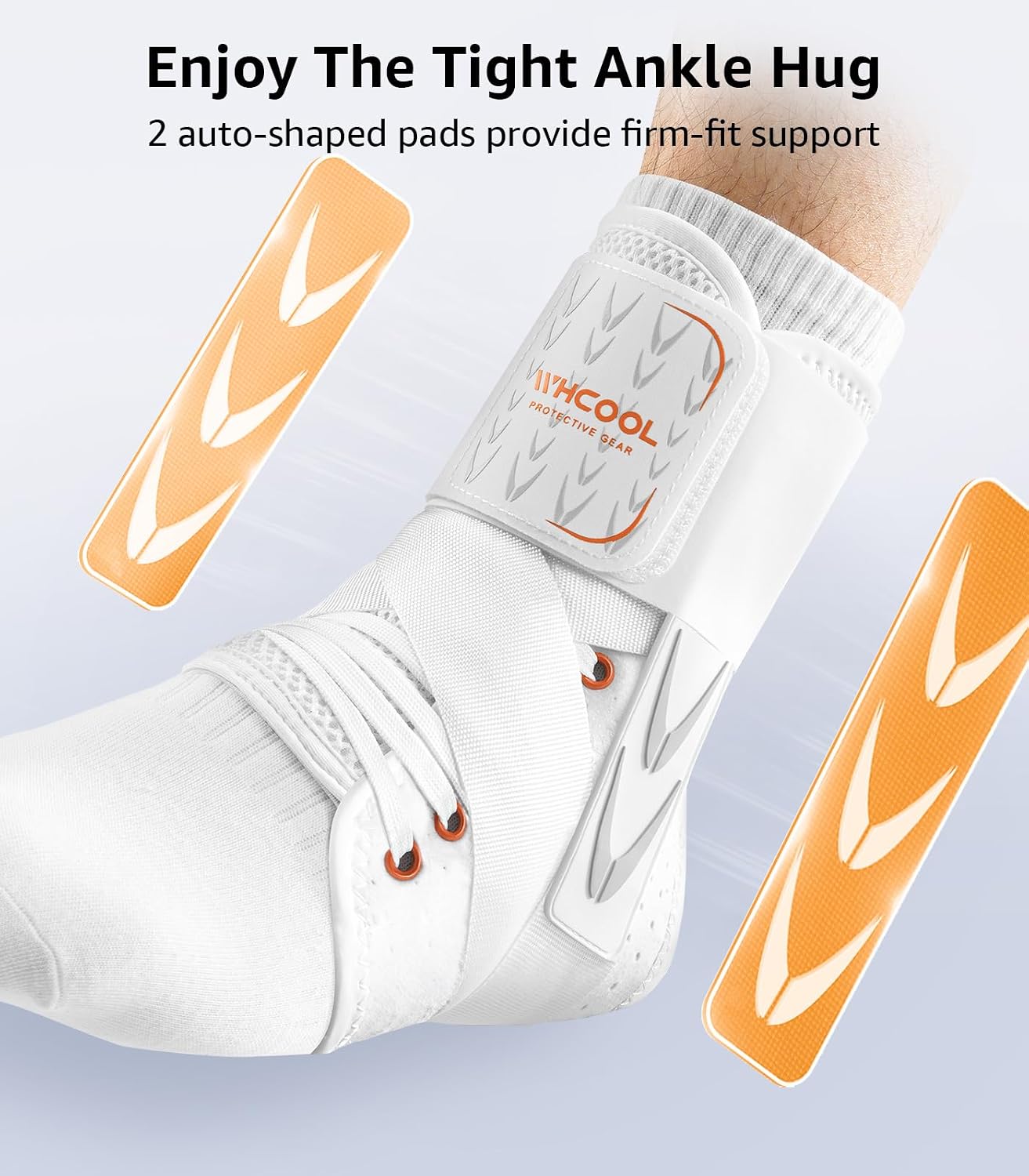 Thumbnail 1 de WHCOOL Slim-Fit Ankle Brace for Sprained Ankle with 2 Auto-Shaped Pads