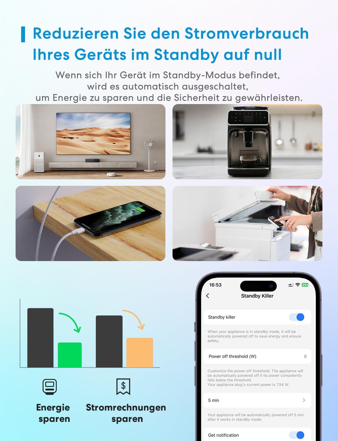 Thumbnail 5 de meross Matter WLAN Smart-Steckdose mit Stromzähler fürs Balkonkraftwerk (Messung, Zeitpläne, Fernzugriff)