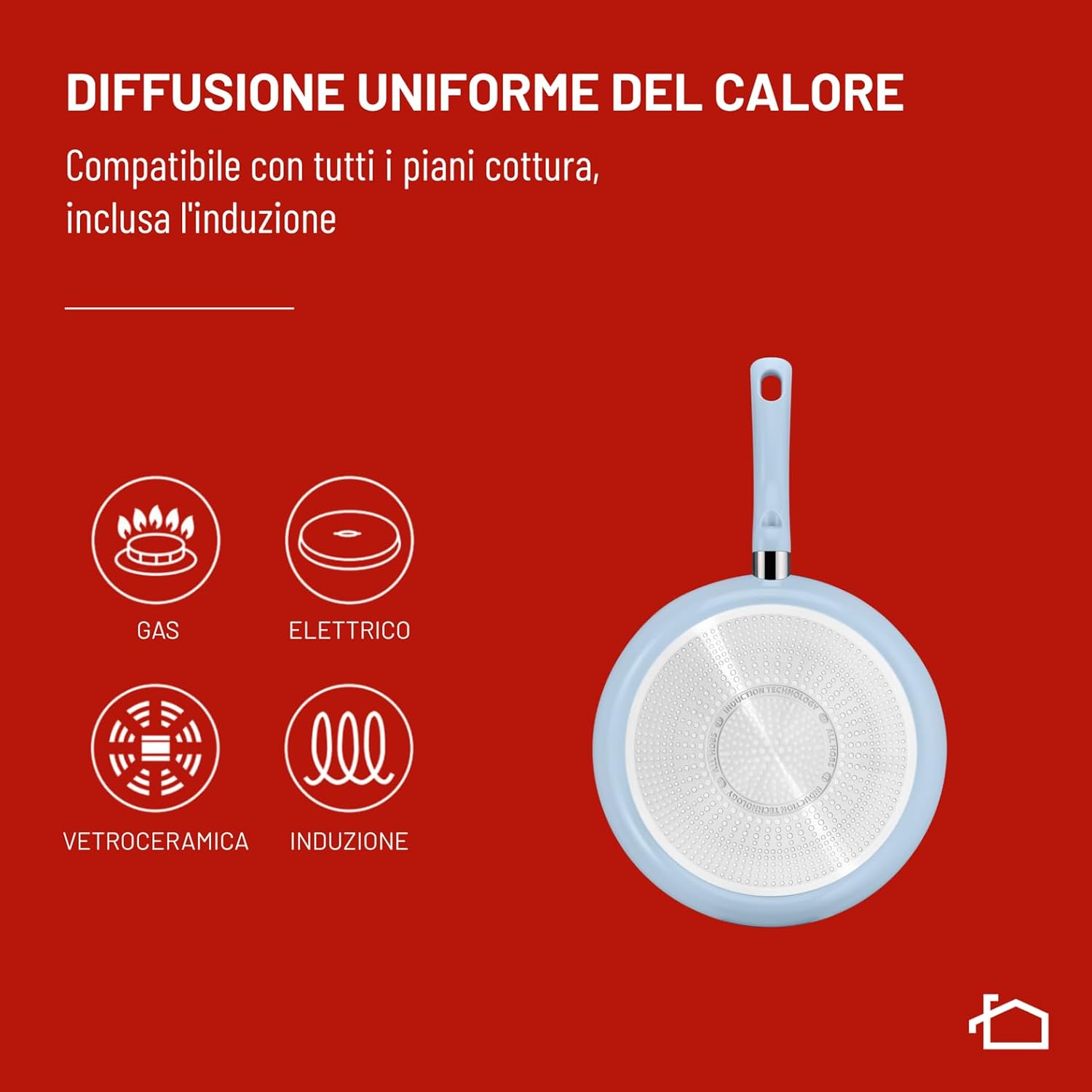 Detalle de Lagostina Brezza Padella Antiaderente Ø 24 cm con rivestimento Mineralia e Thermo-Signal