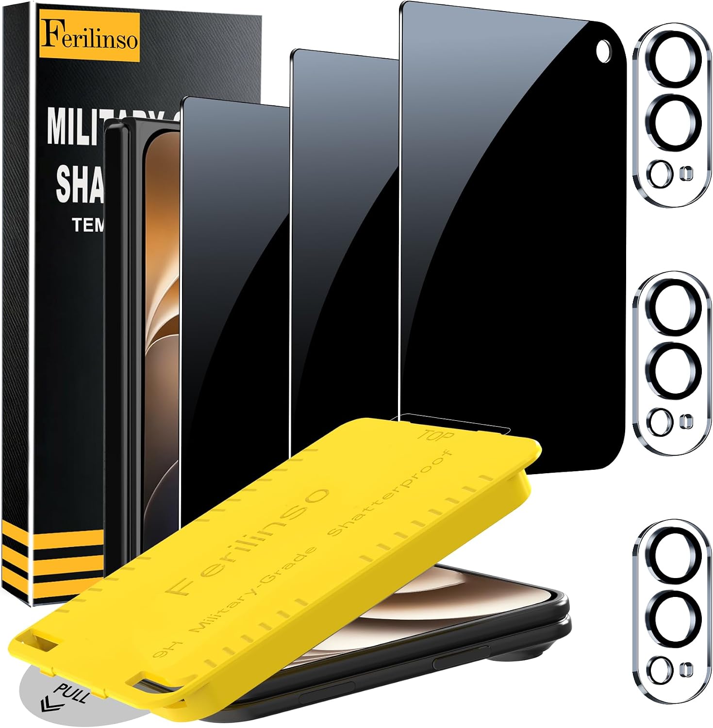 Detalle de Ferilinso for iPhone Duo 5.5 inch Privacy Screen Protector, 9H Glass