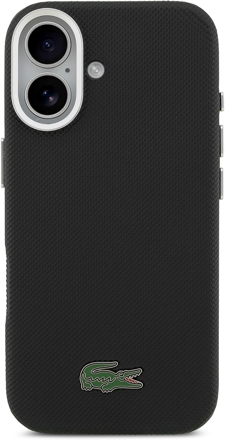 Detalle de LACOSTE LCFCMP17SPLAK iPhone 17ケース MagSafe対応 プチピケデザイン・ブラック