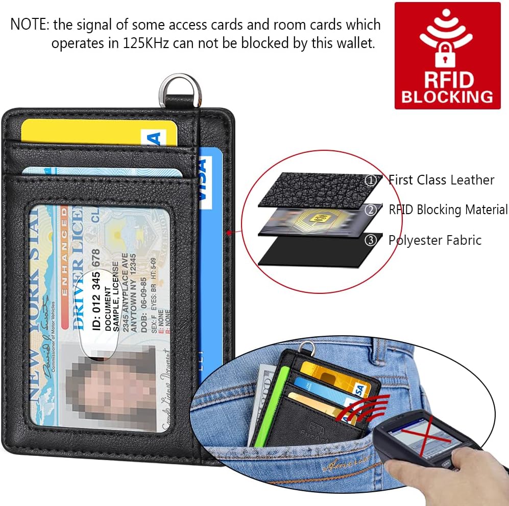 Thumbnail 4 de FurArt Porta Carte di Credito RFID — Portafoglio sottile, 6 slot, finestra patente e design elegante