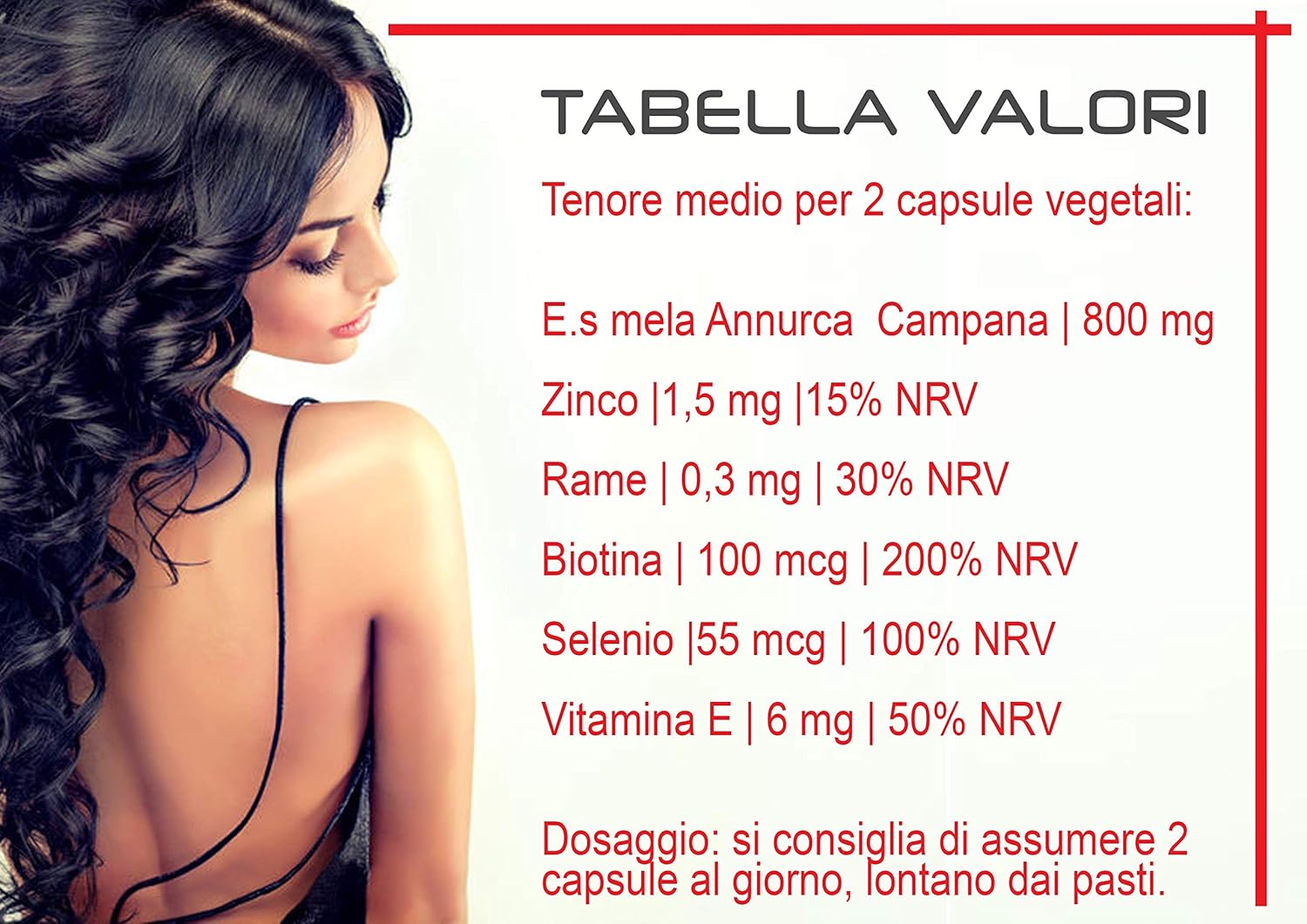 Thumbnail 2 de Mela Annurca Plus Hair Line@ capsule con estratto secco di Mela Annurca, zinco, rame, biotina, selenio e vitamina E