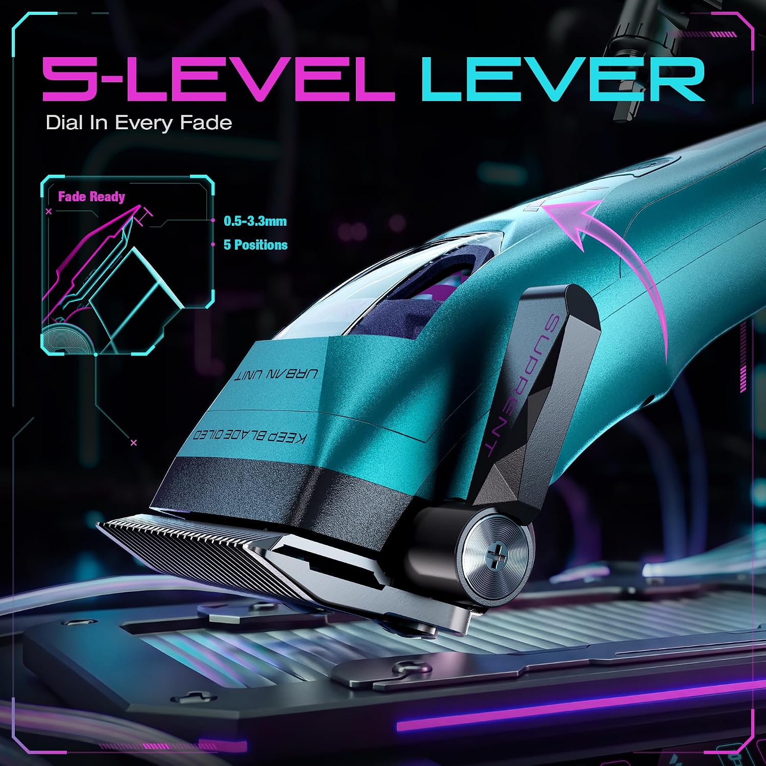 Detalle 2 de SUPRENT Hair Clippers with DLC Blade