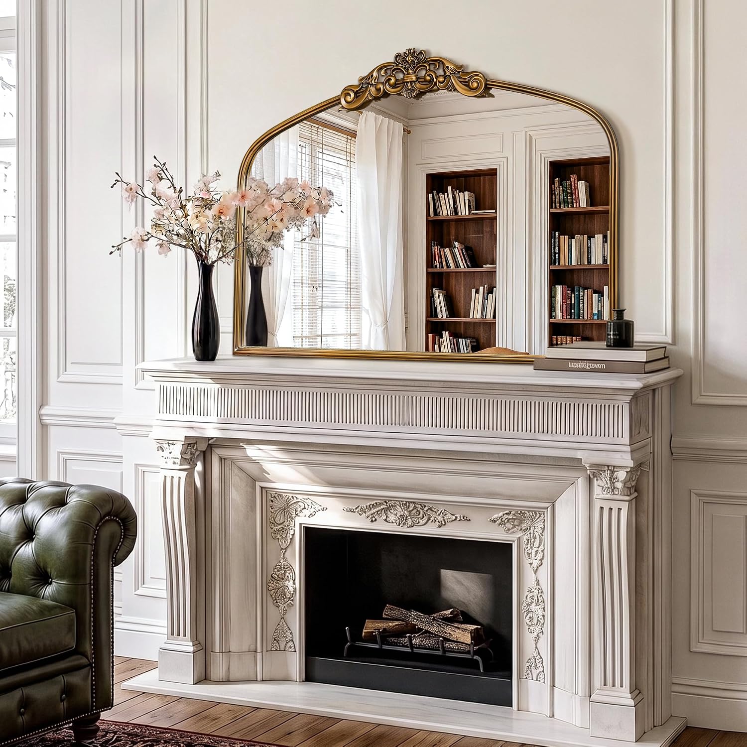 Detalle de LAWADA Arched Wall Mirror, 40 x 29 inches