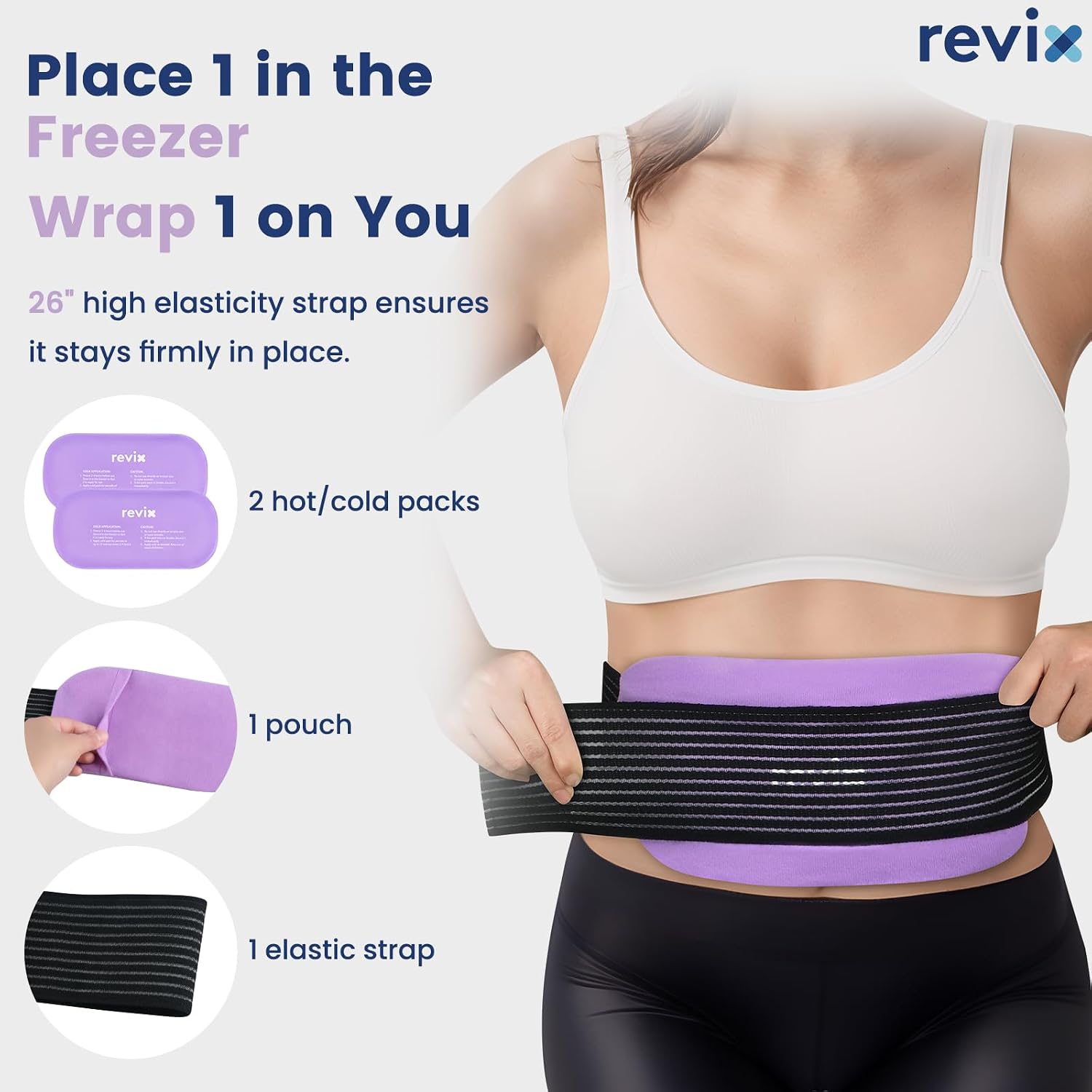 Detalle de REVIX Reusable Gel Ice Packs 10" x 5