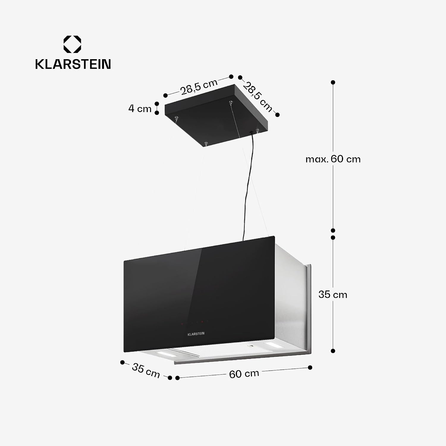 Thumbnail 6 de Klarstein Kronleuchter L eilandafzuigkap met recirculatie, led en timer