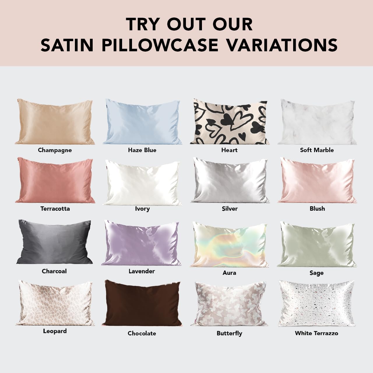 Thumbnail 5 de Kitsch Satin Pillowcase with Zipper for Hair & Skin - Marble (48x66 cm)