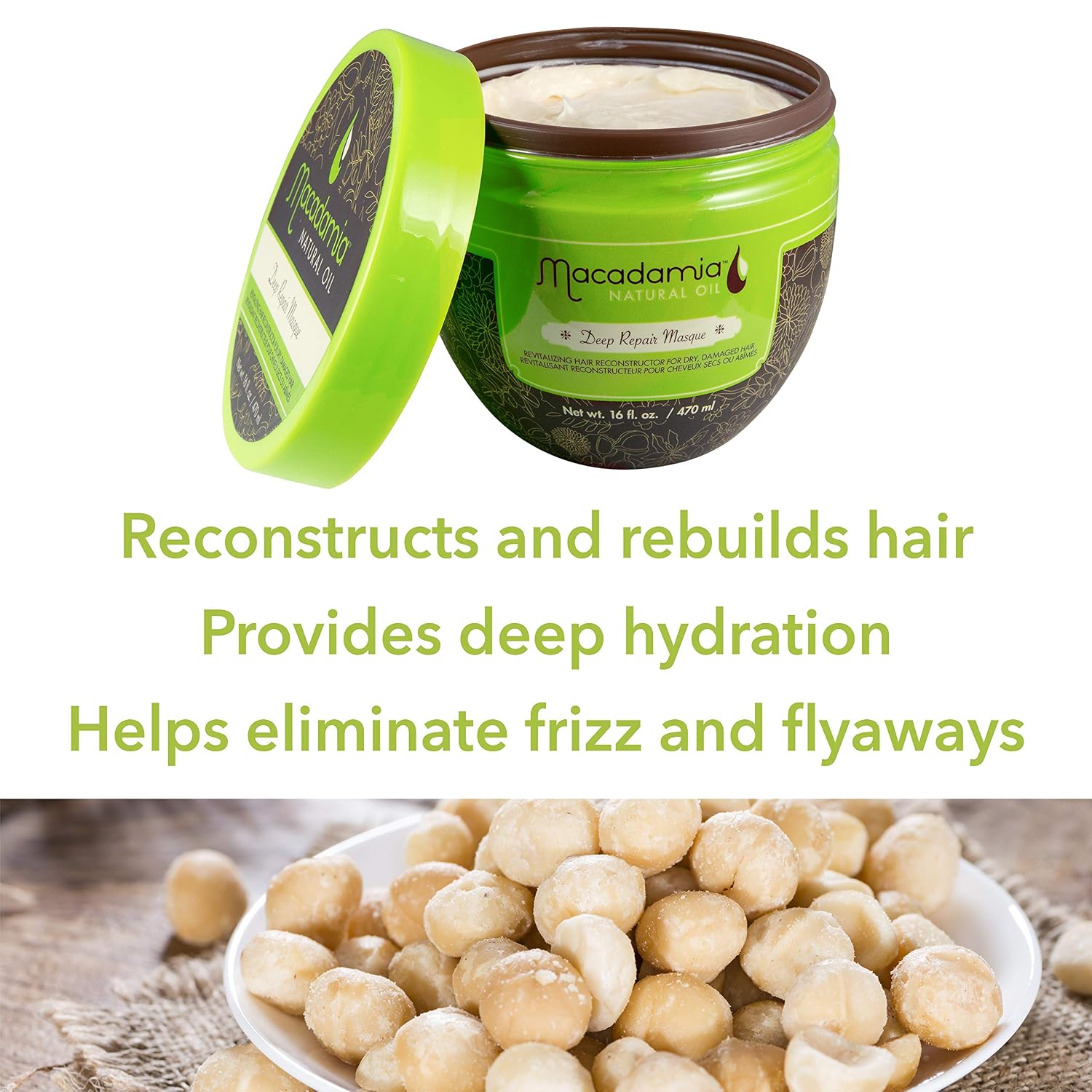 Detalle de Macadamia Natural Oil Hair Mask, 16 fl oz