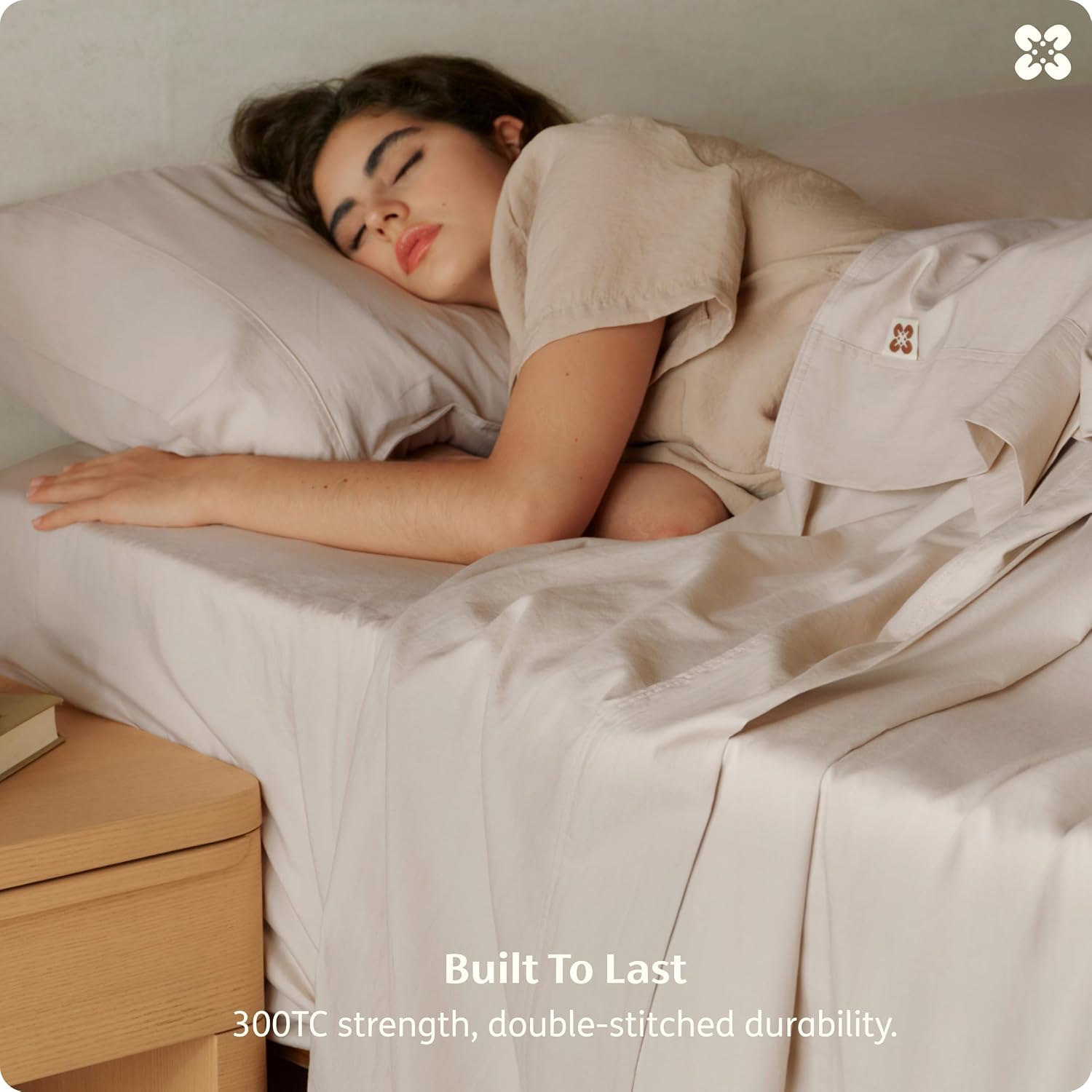 Thumbnail 5 de Bedsure Sheet Set-Organic CTN-Napped Queen Organic Cotton Sheets, 17-Inch Deep Pocket, 300 Thread Count
