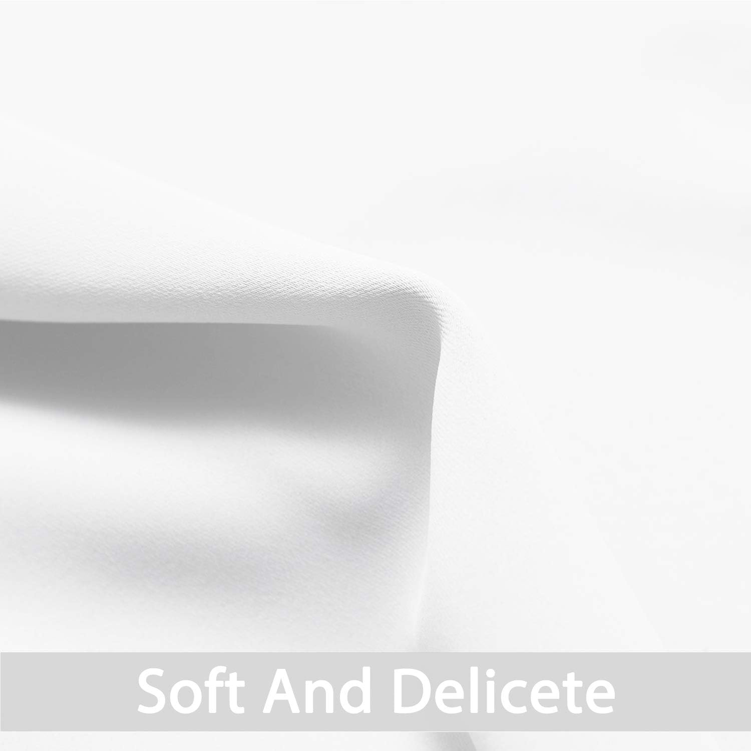 Thumbnail 2 de Yakamok Pure White Curtains 52 x 54 Inch