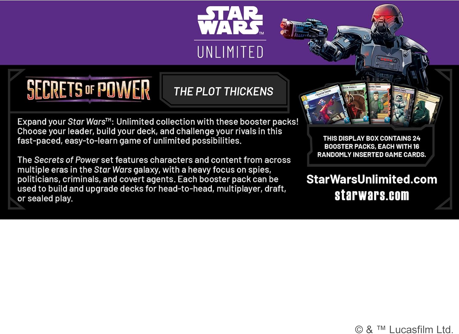 Thumbnail 3 de Star Wars Unlimited Secrets of Power Booster Display (24 Packs)