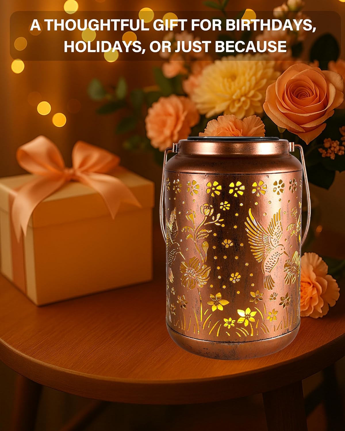 Thumbnail 4 de Solar Hummingbird Garden Light for Mum – Hanging Lantern