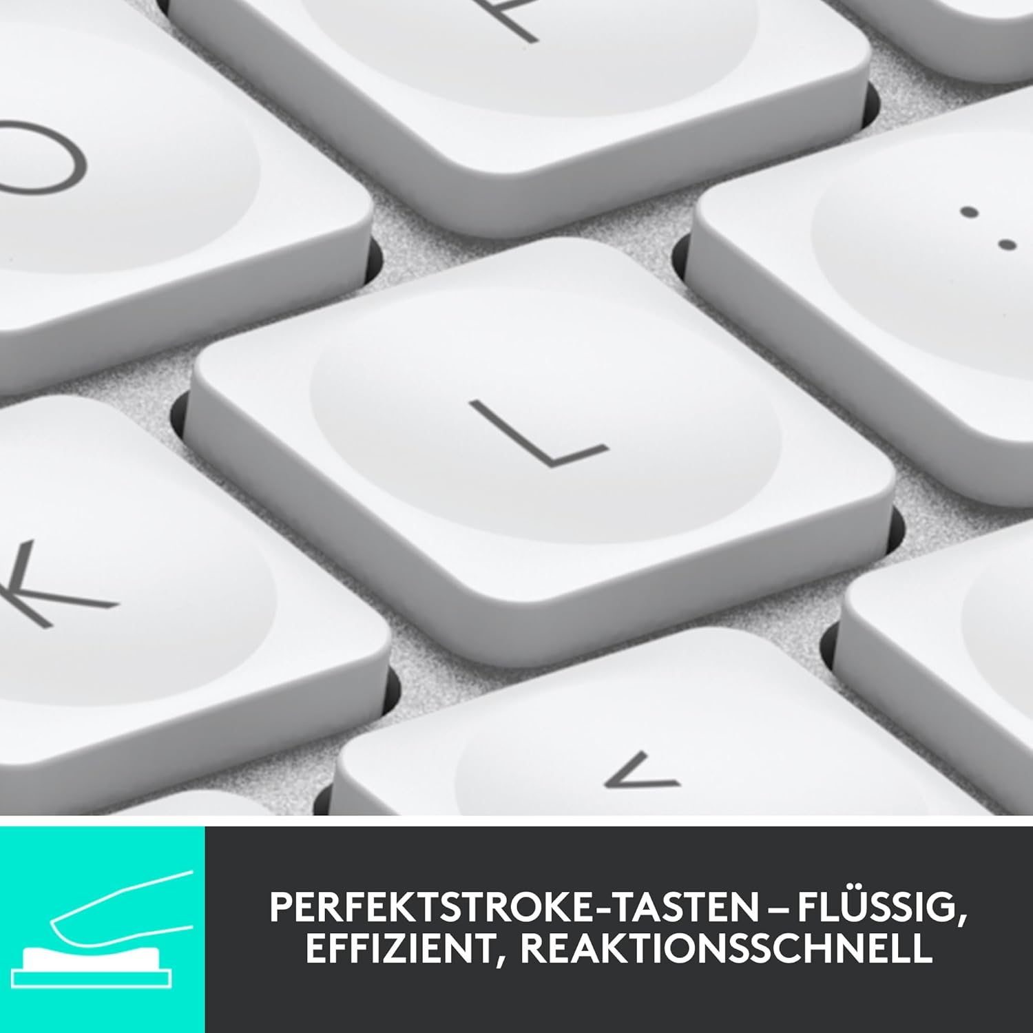 Thumbnail 1 de Logitech MX Keys Mini kabellose Tastatur – kompakt, Bluetooth, Hintergrundbeleuchtung, USB‑C (Hellgrau)