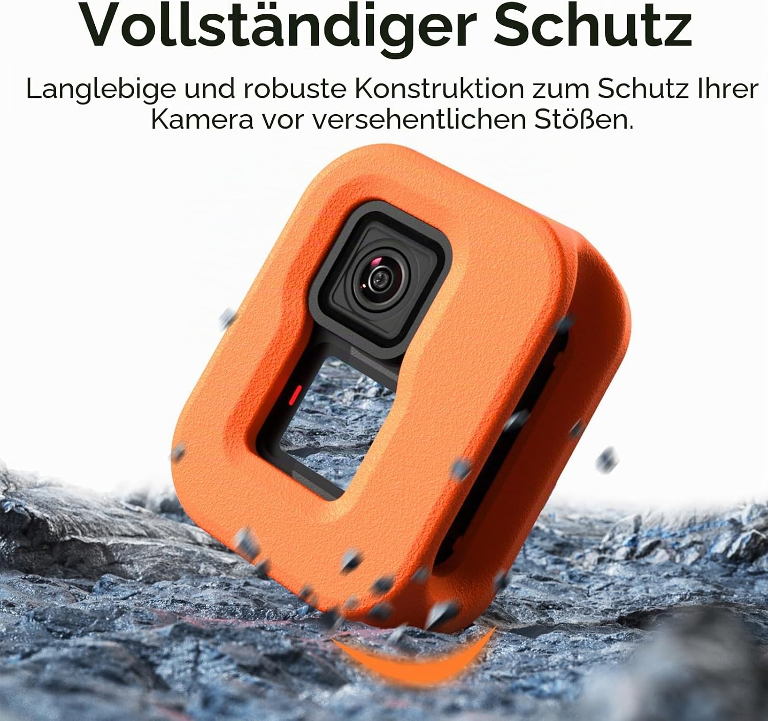 Detalle 2 de TELESIN Floaty Case für GoPro Hero 13/12/11/10/9 – orange Schwimmhülle