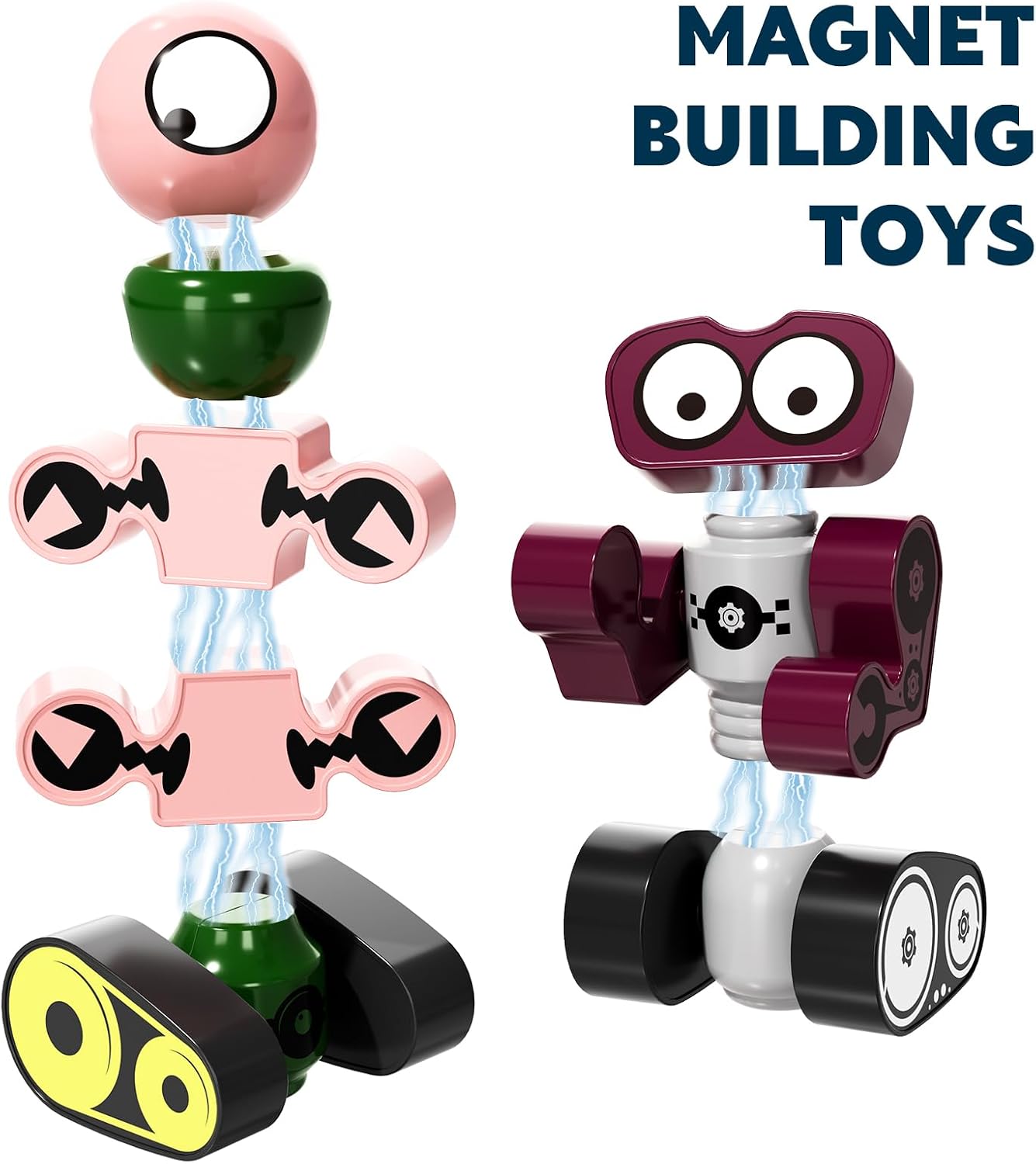 Detalle de TEMI Magnetic Robot Toy Set with Five Robots