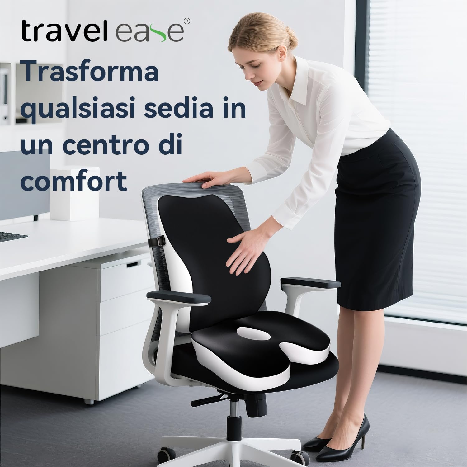 Thumbnail 1 de Travel Ease Set Cuscino in Schiuma di Memoria per Sedia