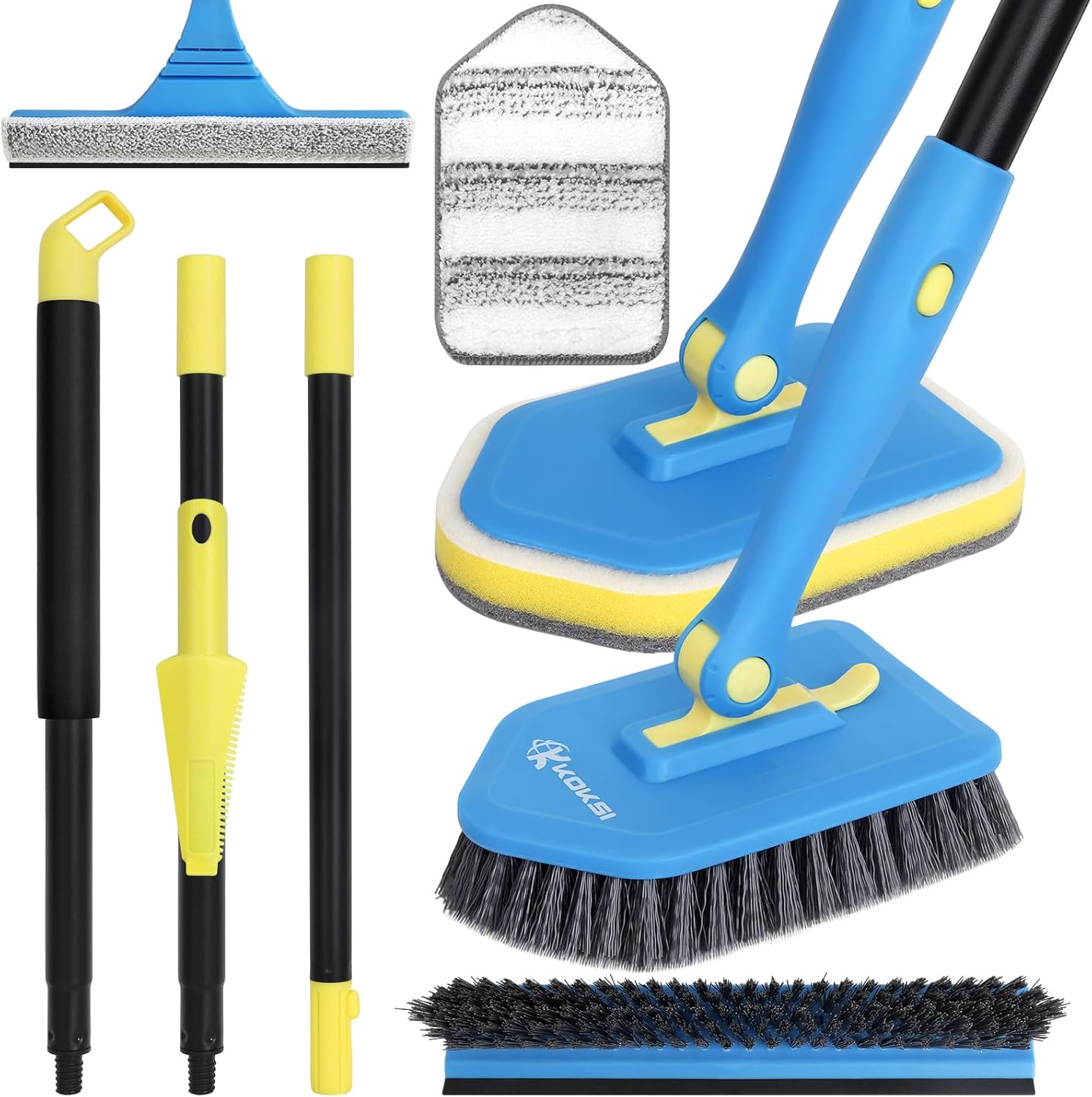 Thumbnail 6 de KOKSI 2-Piece Cleaning Brush Set with Ergonomic Handle for Bathroom, Kitchen, Shower, and Toilet