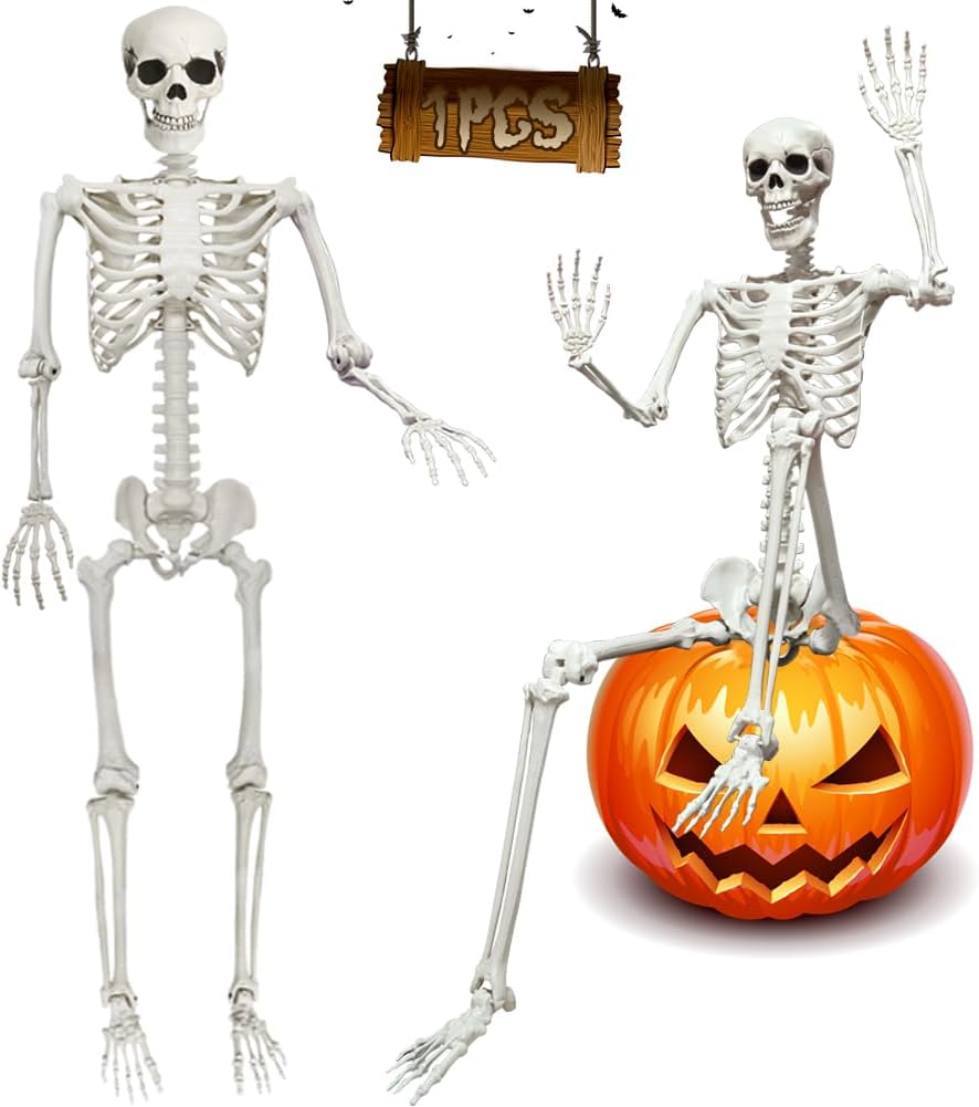 Detalle de UMEELR 5.9 FT Poseable Life-Size Skeleton for Halloween Decor