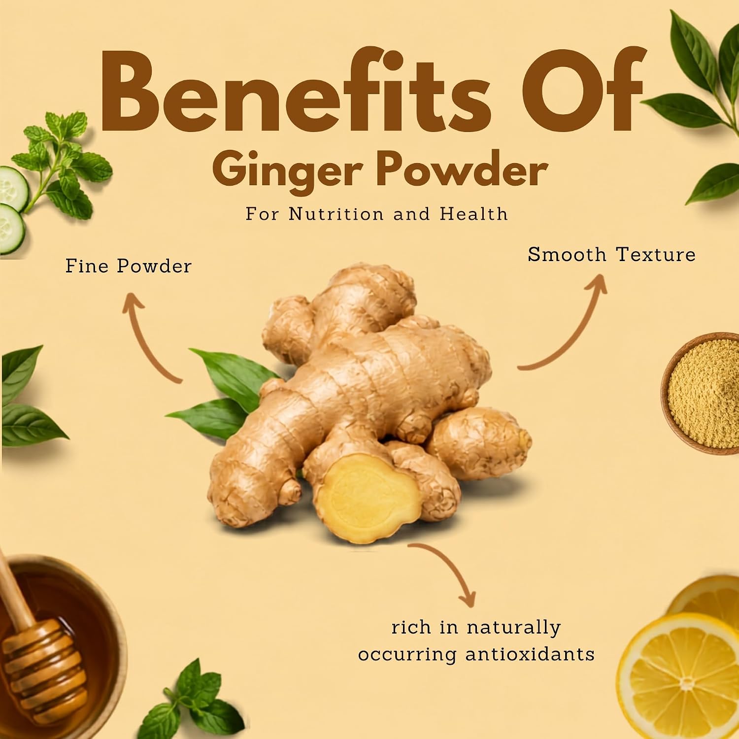Detalle de Vitamatic USDA Organic Ginger Root Powder, 1 lb (16 oz), Ground Zingiber officinale